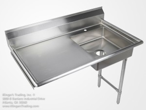 stainless steel under counter dish table