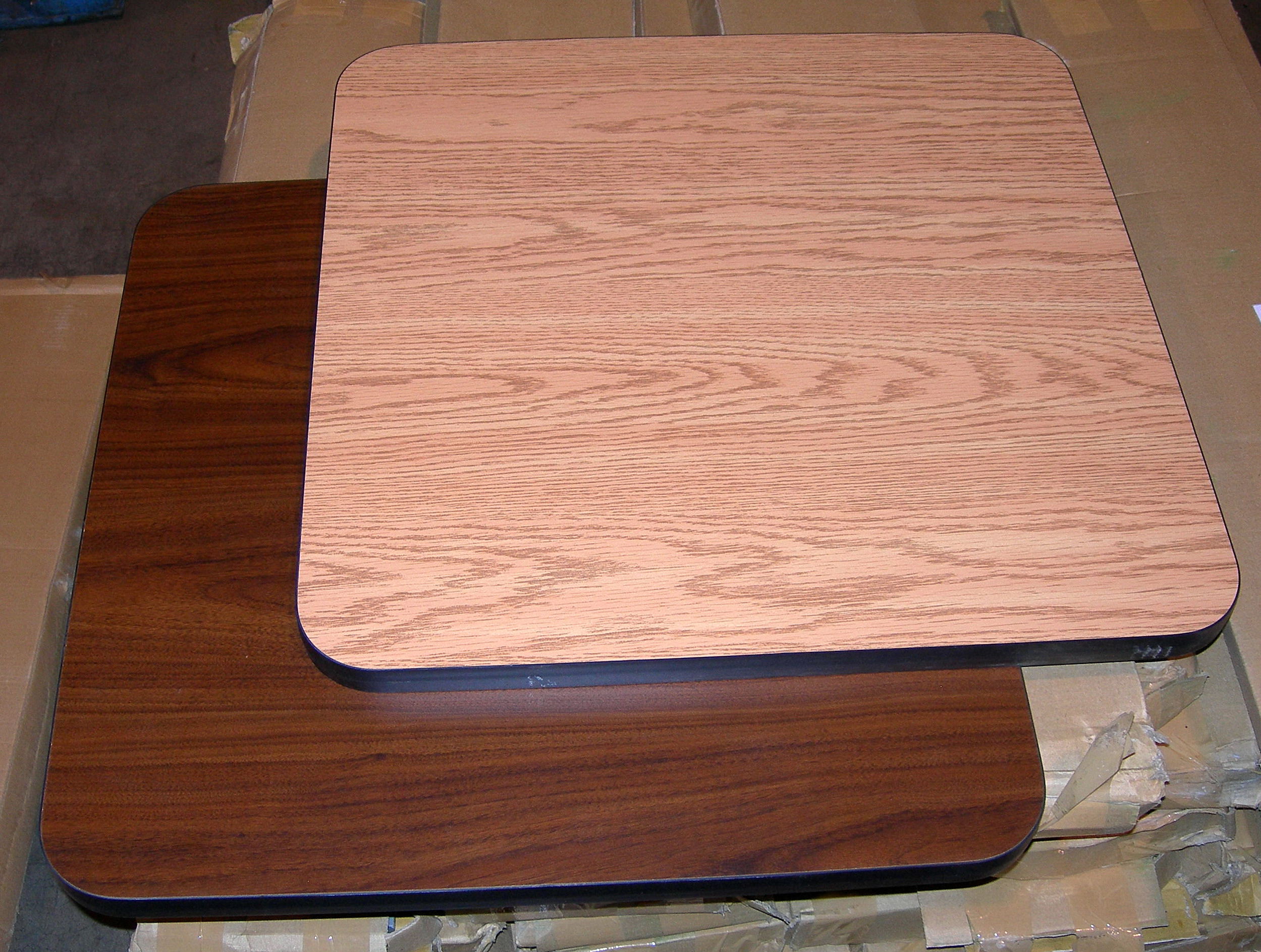 walnut and oak reversible table tops