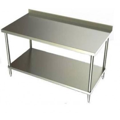 all stainless steel back splash table