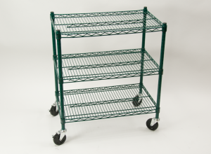 commercial restaurant wire shelving cart epoxy coated